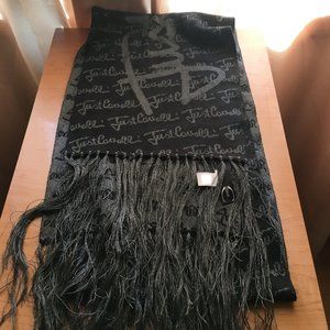 JUST CAVALLI FRINGED SCARF